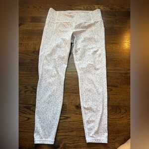 Athleta Light Purple Speckled Leggings large side pocket